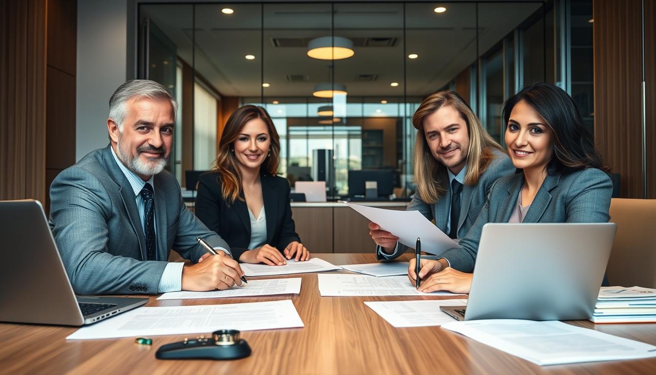 Business agreement signing